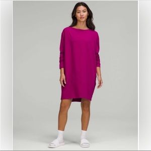 Lululemon back in action LS dress magenta NWT 2